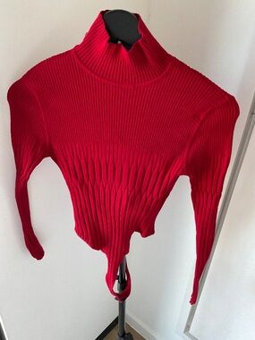 Vintage Wayne Rogers Red Bodysuit Size Large